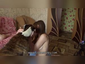 Bestiality: a woman and her dog in a forbidden encounter