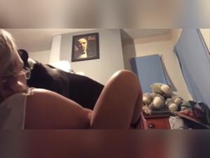 Submissive woman and her dog: an extreme zoophilia video