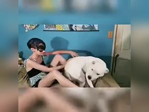 Woman and dog: a beastly encounter