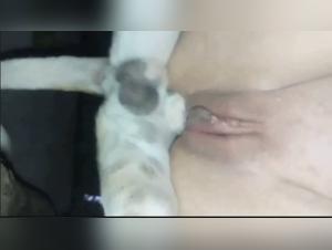 Intimate Moments: Woman and Dog