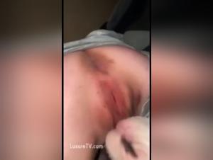 Submissive woman and her dog: a beastly and extreme video