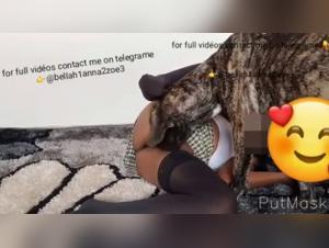 Bestiality: a woman and her dog