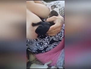 Extreme zoophilia video: Breastfeeding Puppy 28