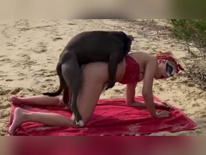 Submissive blonde and her dog: an extreme bestiality video