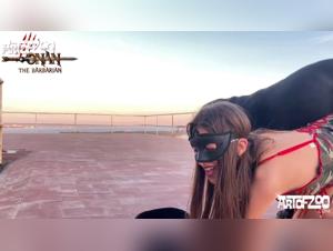 Woman and dog in a bestial relationship