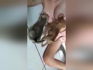 Dog Sex Video: Young Woman and Her Pet