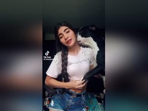 Teen Beauty and her Four-Legged Friend: An Intense Experience