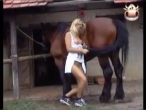 Bestiality with a horse: Kelly loves it