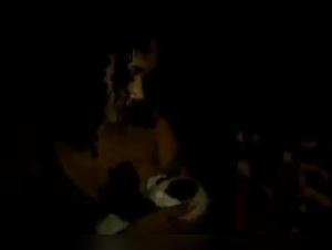 Sensual woman and cub in a bestial scene