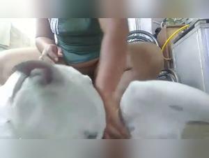 Sexy Woman and Her Canine Companion