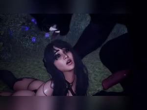 The seductive woman and her dog's zoolofilia comics