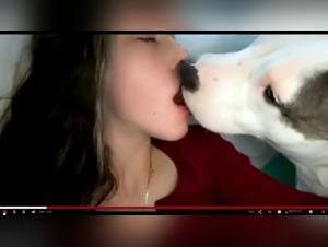 A Forbidden Meeting: Woman and Dog