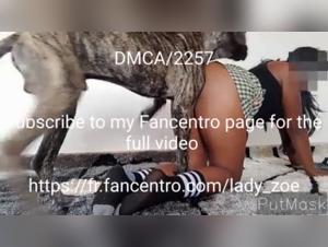 Submissive woman and dog in extreme zoophilia video