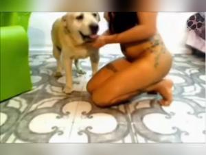 Tattooed Woman And Her Bestial Adventure With A Dog