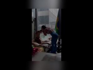 Brazilian model and her Great Dane