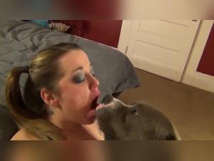 Asian woman fucks her dog in a porn movie to satisfy all fantasies