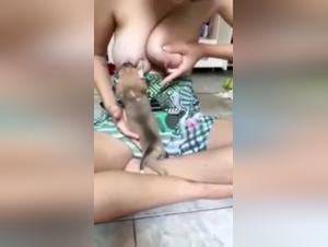 Bestial video: a dog and her master