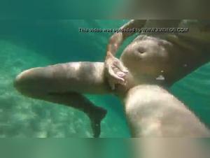 Bestiality in a swimming pool: A female dog and a dog in a hard video