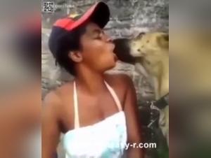 Woman and Dog: A Passionate Encounter