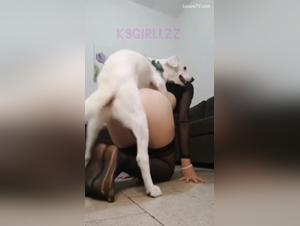 The Blonde Woman Fucks Her Dog Pt2