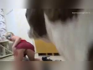 Woman and Dog: A Passionate Encounter