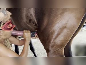 Bestiality video with a horse