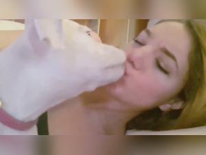 Mother and Dog: A Deep Kiss - Dog Sex Videos