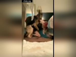 Bestiality: a woman and her dog