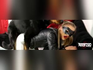 Unusual Encounter: Woman and Dog