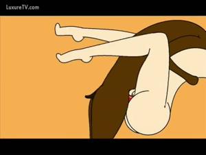 Bestiality erotic animation: a woman and a dog
