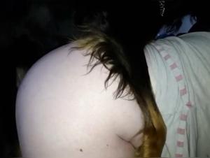 Housewife and her dog in a zoophilia video