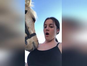 Forbidden Meeting: Woman and Horse
