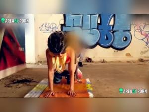 Woman cyclist and dog: an intense bestial sex video