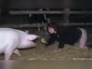 Bestial encounter: woman and dog