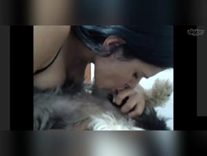 Mature woman and her dog - Shocking and extreme webcam