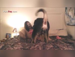 Masked woman and dog: a shocking zoophilia video