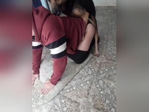 Woman and dog: a bestial and intense encounter