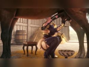 Zoophilia animation with a horse