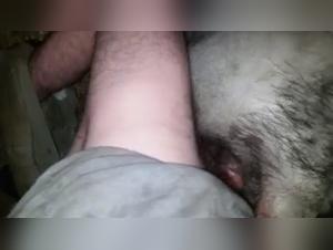 Woman and her dog in an intense relationship