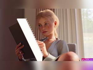 Intimate Moments with Emily and Her Canine Friend