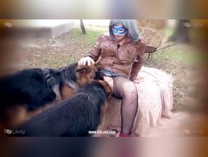 Ariel and her canine lover in a shocking zoophilia scene