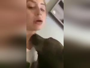 Bestiality: a teenager and her dog in a shocking video