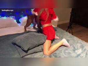 Sonya and her dog in intense bestiality video