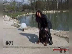 Forbidden Meeting: Woman and Dog