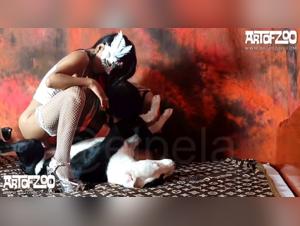 Bestial and intense encounter: Tigerlily and Tink in a zoophilia video