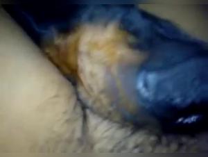 Deep blowjob: a woman and a dog in a zoophilia video