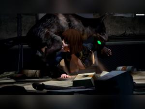 Bestiality: a woman and her dog