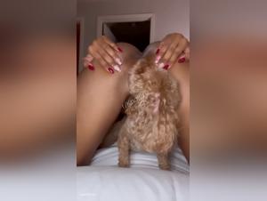 Bestiality: She offers her ass to a dog