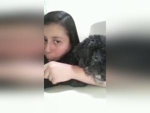 Forbidden Meeting: Woman and Dog