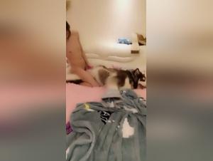 Bestiality sex with a young Chinese presenter and her dog